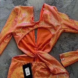 Fashion Nova Dresses - Fashion Nova orange sequin dress Fashion Nova Dresses - Fashion Nova orange sequin dress